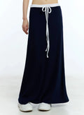 Two-Tone Comfy Maxi Skirt IU523