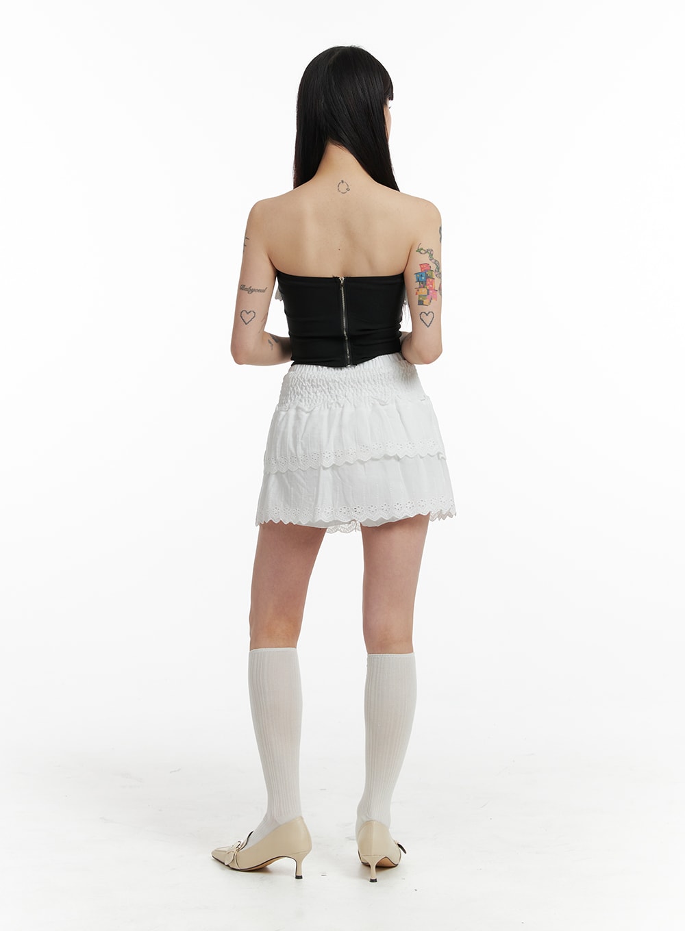 Frill Layered Lace Mini Skirt IF423