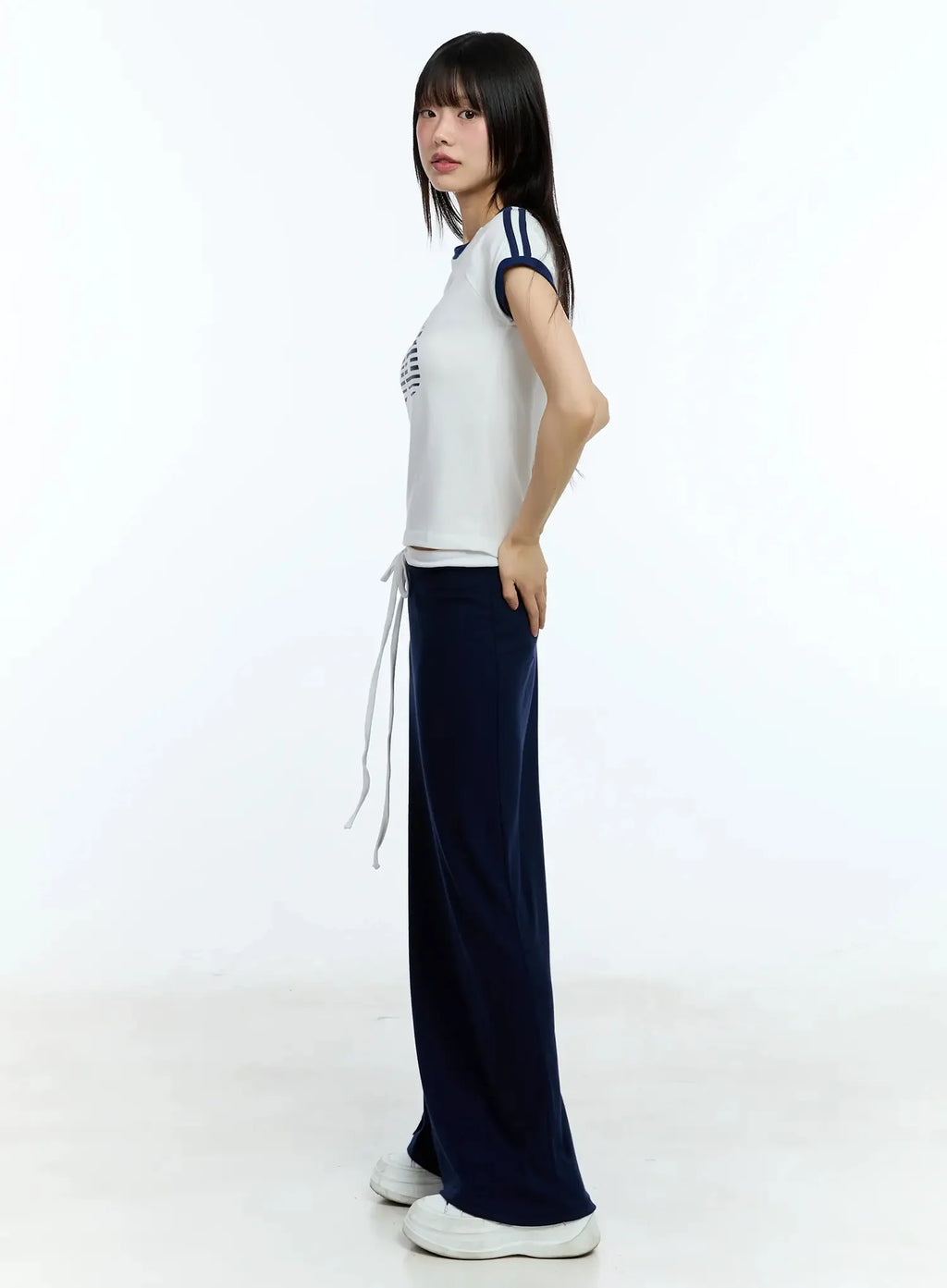 Two-Tone Comfy Maxi Skirt IU523