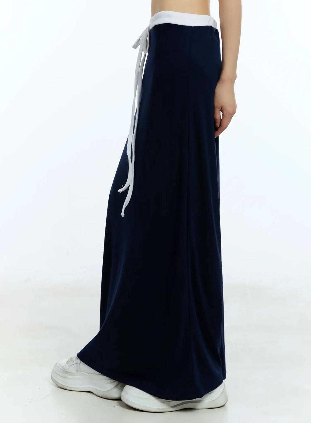 Two-Tone Comfy Maxi Skirt IU523