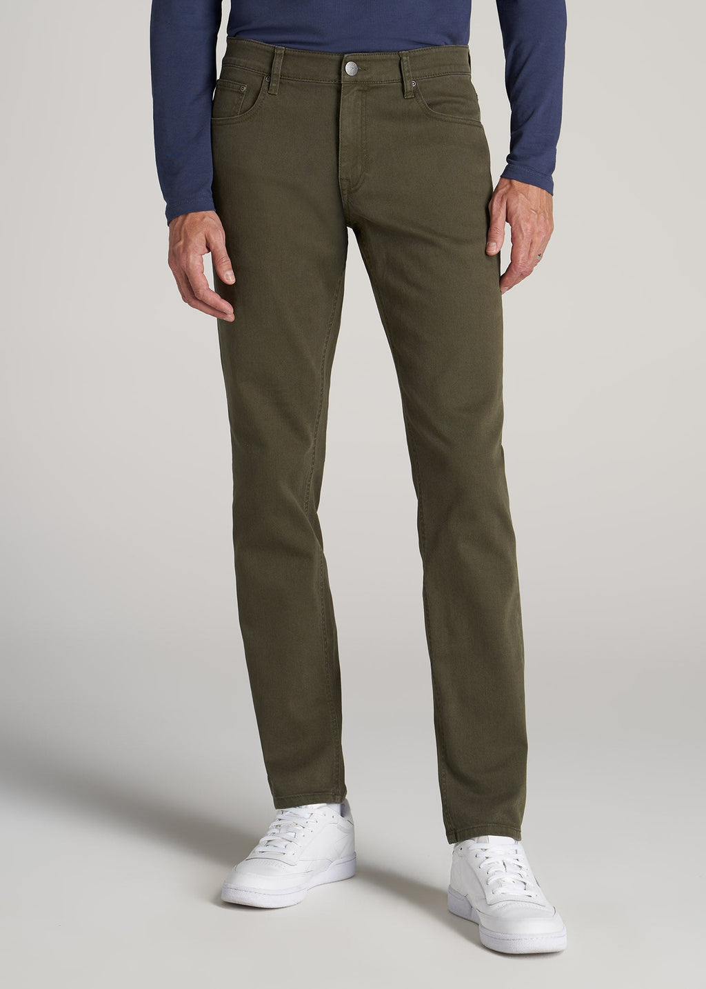 Carman TAPERED Jeans for Tall Men in Olive Green Wash
