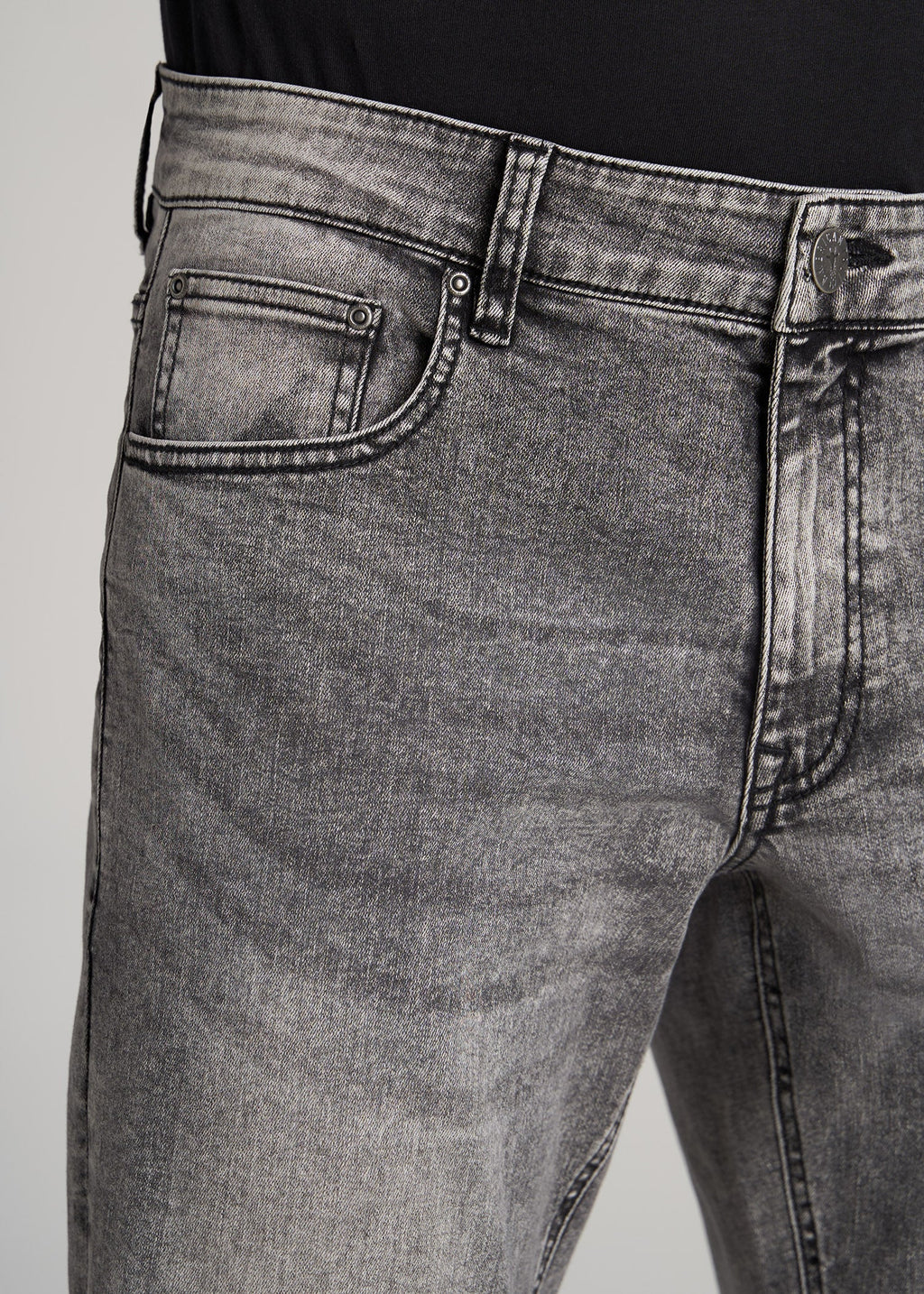 Carman TAPERED Jeans for Tall Men in Washed Faded Black