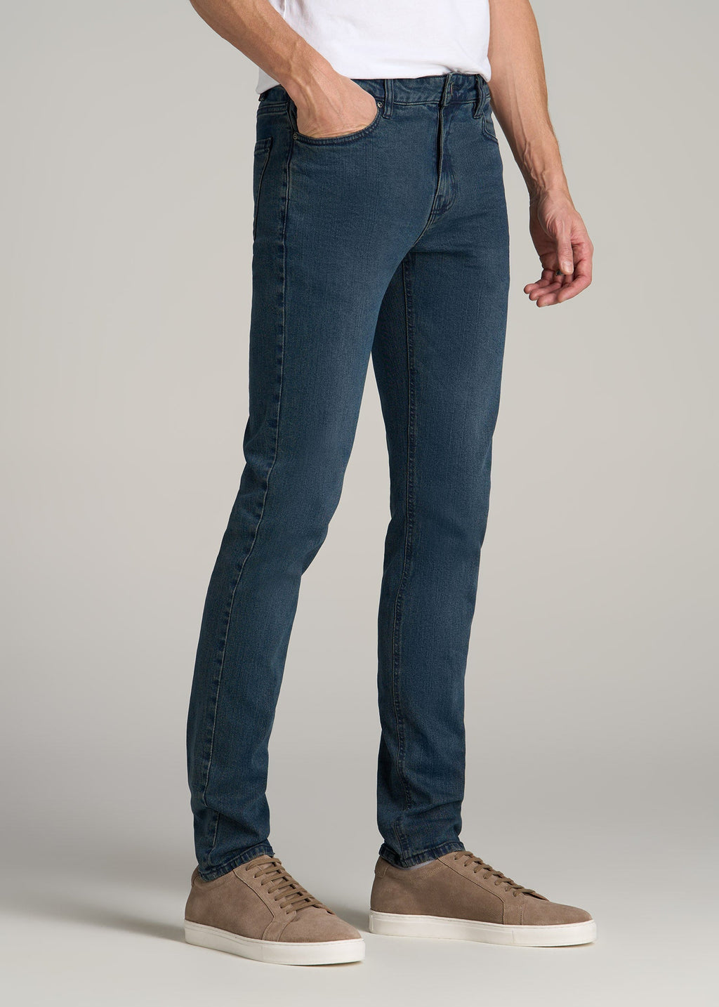 Dylan Slim Fit Jeans for Tall Men in Coastal Blue
