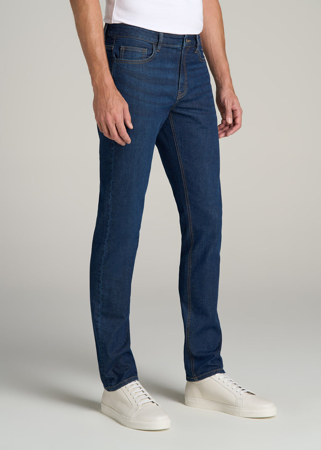 Dylan Slim Fit Fleeced Jeans for Tall Men in Colorado Blue Wash