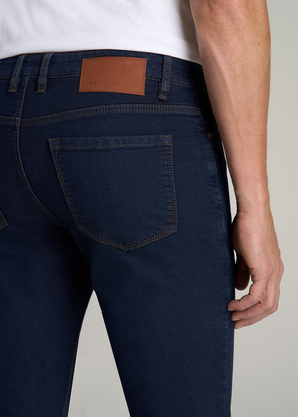 Dylan Slim Fit Fleeced Jeans for Tall Men in Rockies Blue
