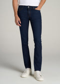 Dylan Slim Fit Fleeced Jeans for Tall Men in Rockies Blue
