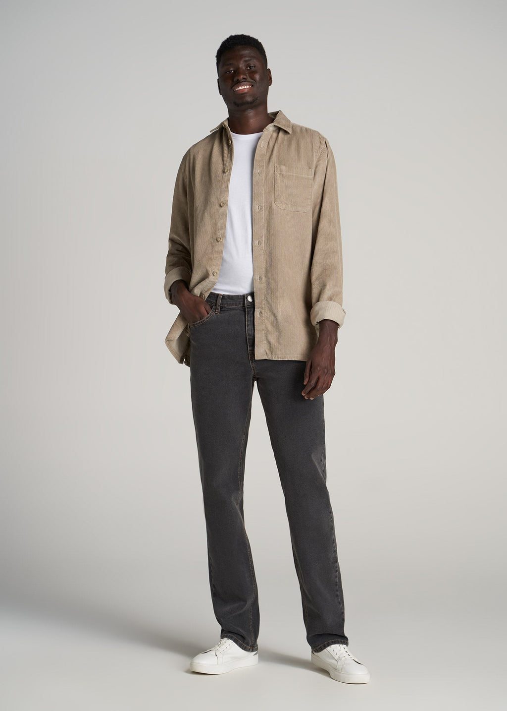 J1 STRAIGHT LEG Jeans for Tall Men in Dark Grey Denim