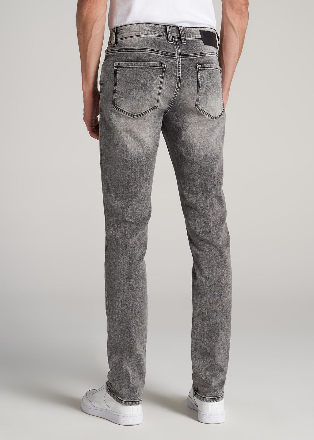 Dylan Slim Fit Jeans for Tall Men in Washed Faded Black