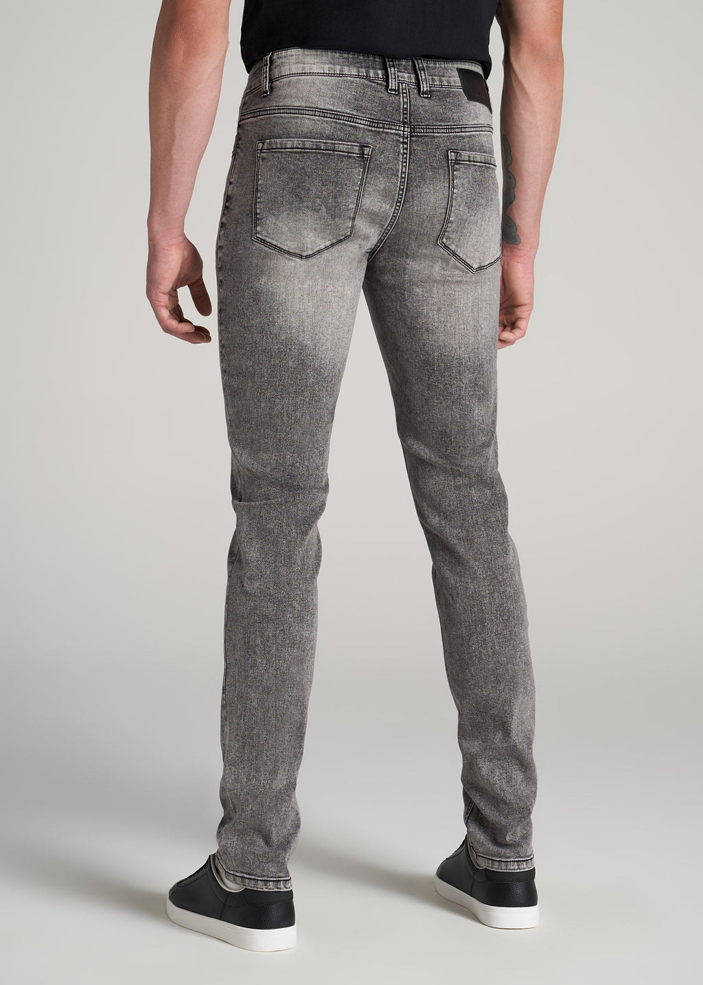 Travis SKINNY Jeans for Tall Men in Washed Faded Black